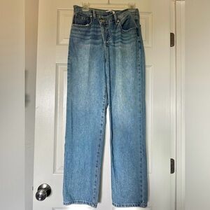 JBD Just Black Denim Criss Cross Straight Jeans NWT